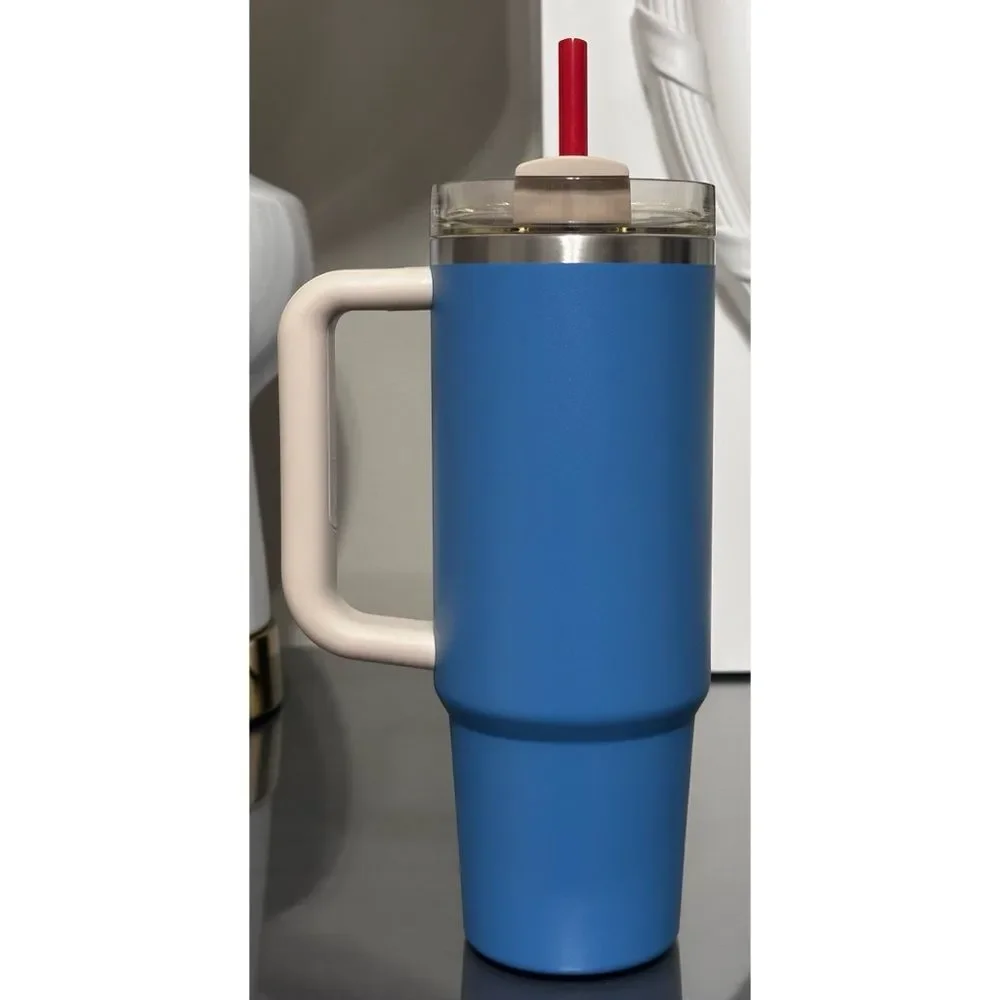 Stanley x Starbucks 2024 Taiwan‎ Christmas Exclusive 30oz Tumbler- CARNIVAL BLUE - Picture 2 of 4